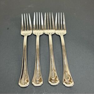 4 Pc Reed & Barton ARLINGTON NEWTON Salad  Forks 7 1/4” Stainless Steel 18/10